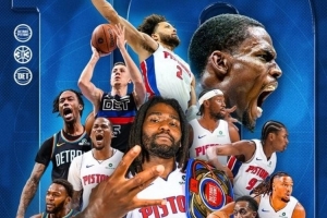 活塞发布10连胜海报：康宁汉姆、杜伦领衔 斯图尔特占据C位！