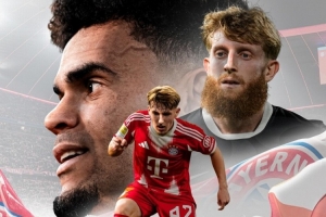 剑指三分！拜仁发布对阵弗赖堡海报：迪亚斯、卡尔、贝斯特出镜