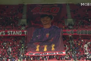 致敬老将！海港赛前巨型TIFO致敬颜骏凌